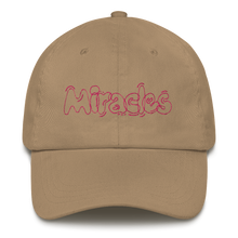 Load image into Gallery viewer, Miracles PINK stitch Dad-hat