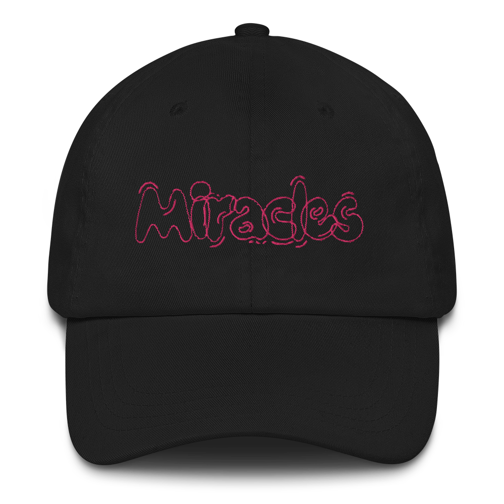 Miracles PINK stitch Dad-hat