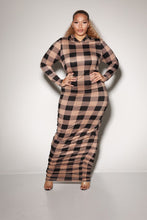 Load image into Gallery viewer, OTW Hooded Plaid Body-con
